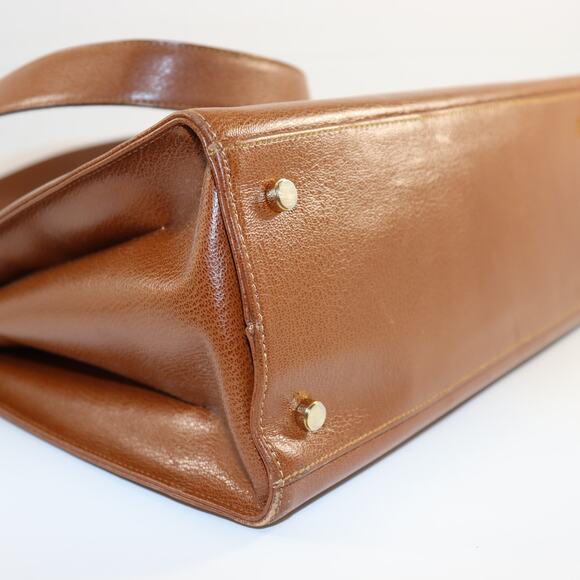 Salvatore Ferragamo Vintage Brown Leather Shoulder Bag Made in Italy - Picture 5 of 10